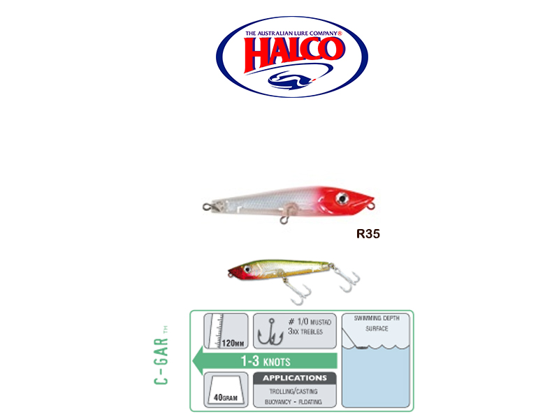 Halco C-GAR (Size: 120mm, Weight: 40g, Color: R35)
